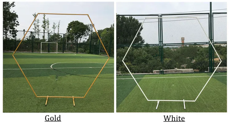 Свадебные реквизиты шестиугольная Арка свадьба алмаз кованая Арка железная полка вечерние декоративный фон Дорога свинец искусственный цветочный стенд золото