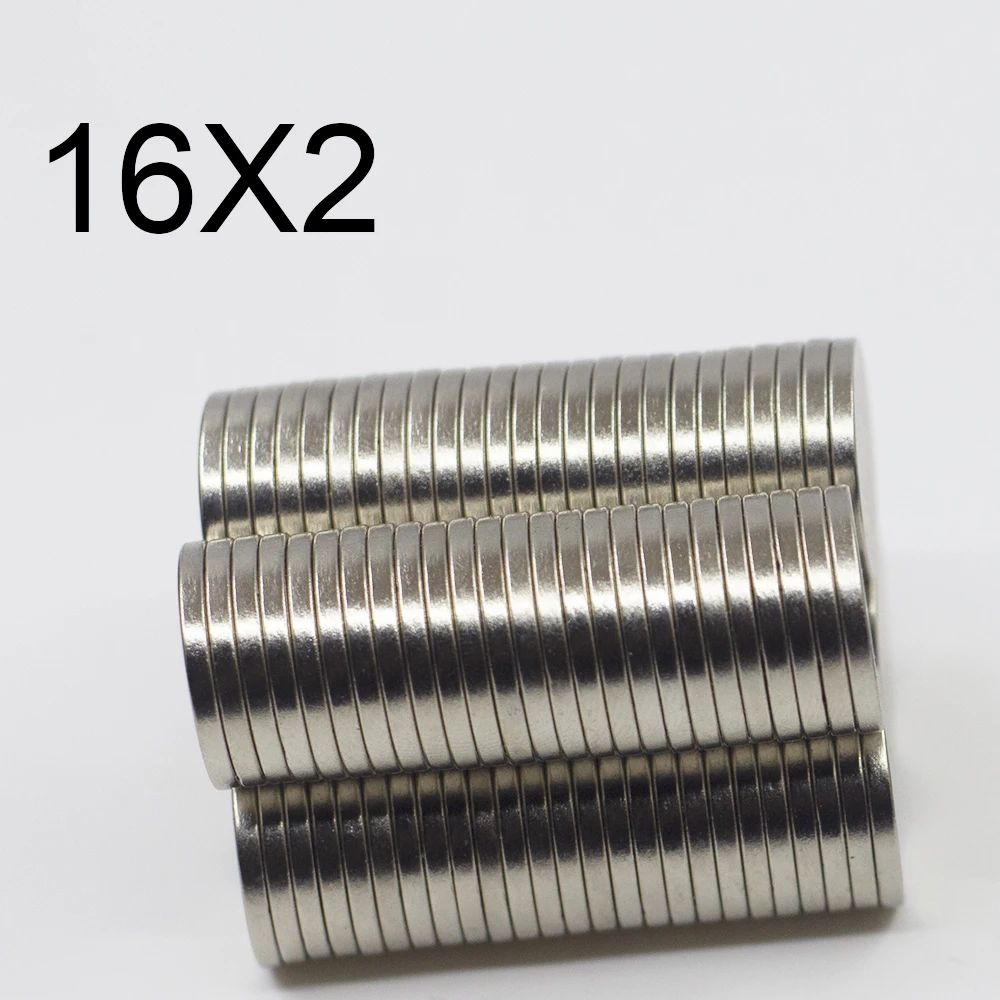 

10/20/50/100Pcs 16x2 Neodymium Magnet 16mm x 2mm N35 NdFeB Round Super Powerful Strong Permanent Magnetic imanes Disc 16x2