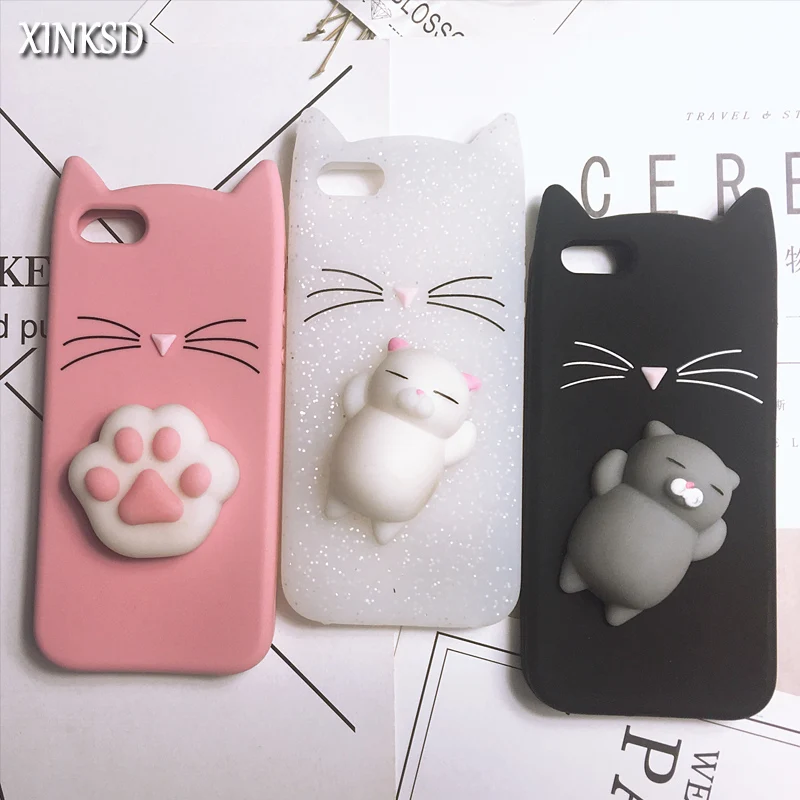 3D милый медведь печать телефон чехол для iPhone 6 6S 7 8 plus X с мультипликационным