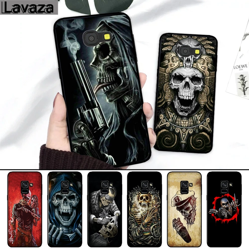 

Lavaza Horror Skull Silicone Case for Samsung A3 A5 2016 2017 A6 Plus A7 A8 A9 A10 A30 A40 A50 A70 J6 2018