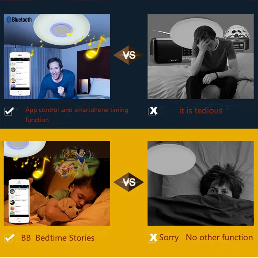 Современный RGB Смарт приложение 24 Вт потолочный светильник светодиодный Музыка заподлицо красочные лампы с Bluetooth lamparas de techo plafondlamp