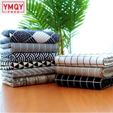 Nordic Modern Rectangular Table Cloths Black White Tablecloth Cotton Linen Lattice Coffee Desk Table Cover Decoration Catering