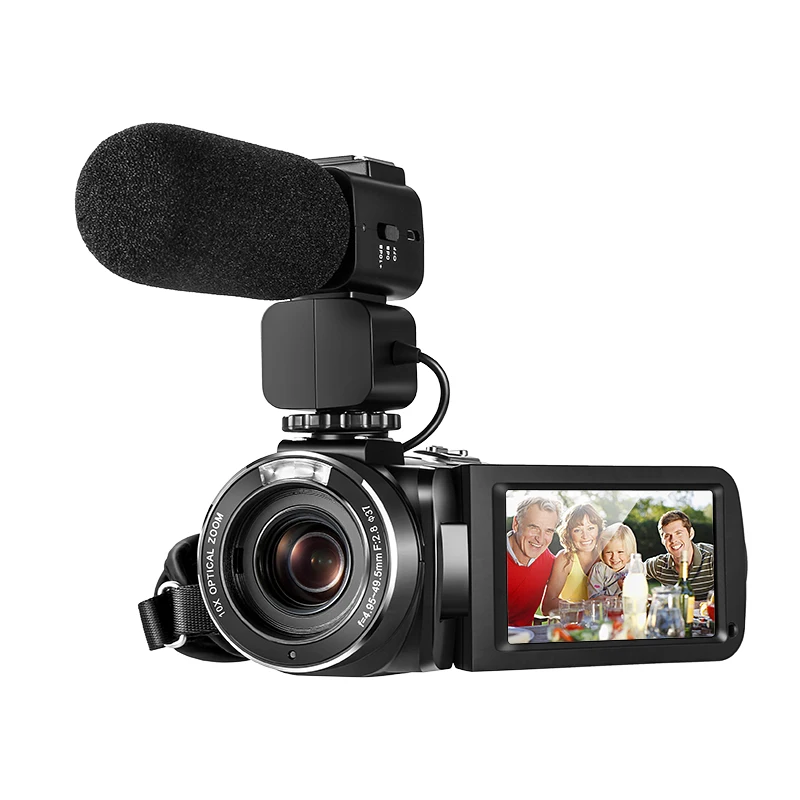 Ordro HDV Z82 стабилизатор для камеры 10X оптический зум 24MP 1080 P видеокамера с внешним
