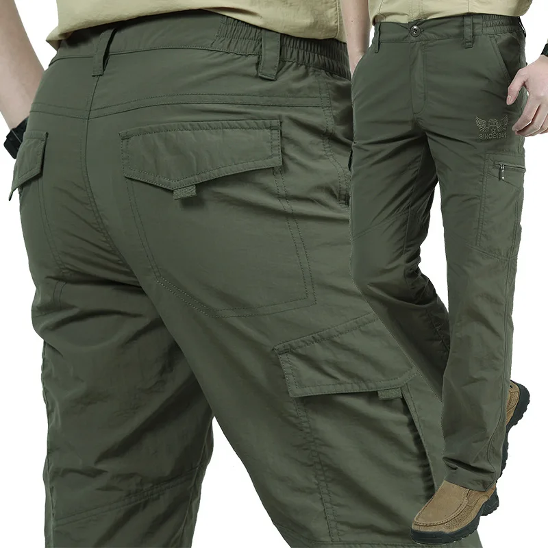 

Plus size 4xl Army Military Men pants lightweight Breathable Quick Dry Pants Summer Casual Tactical Pants Waterproof Trousers