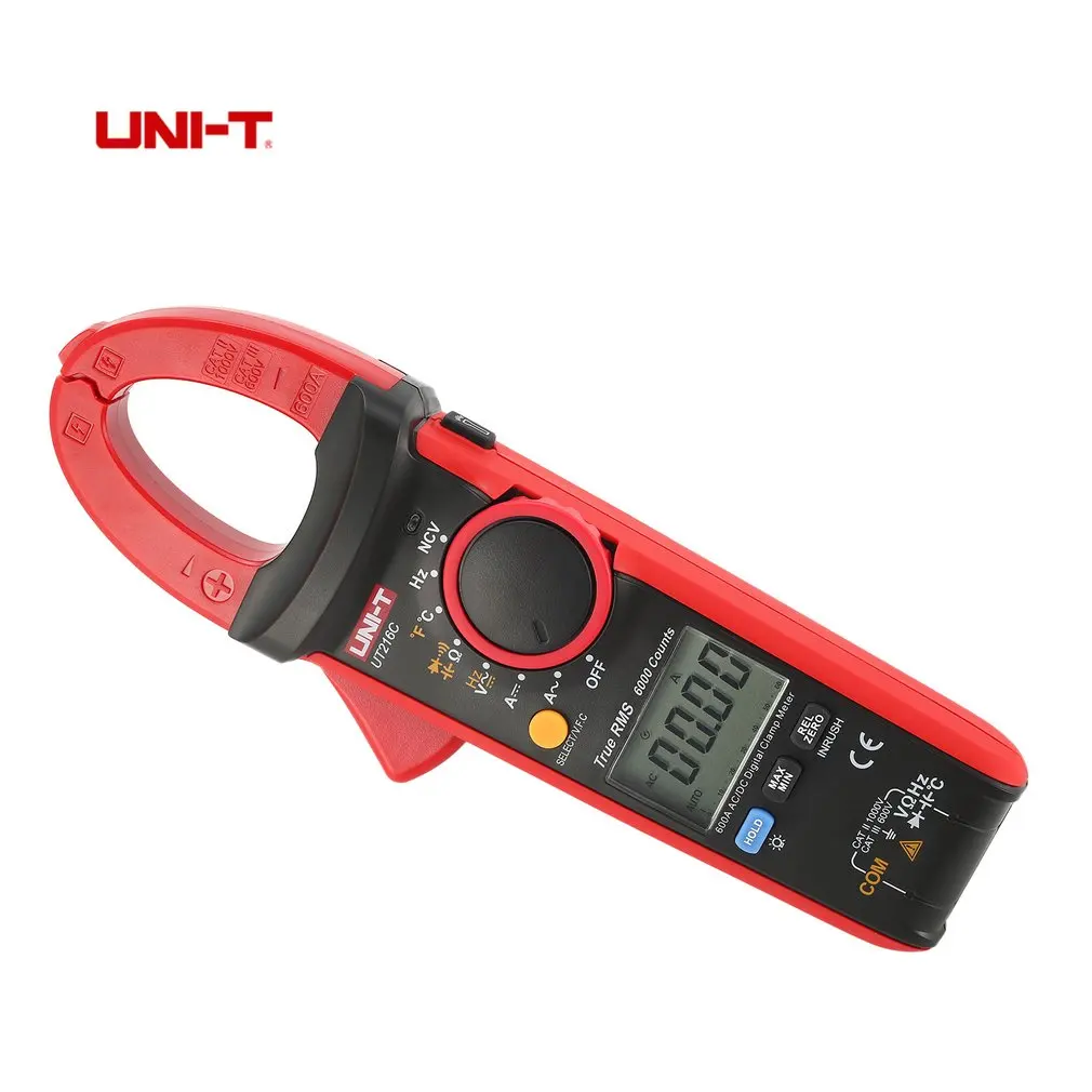 

Temperature Tester UNI-T UT216C Multimeter 600A True RMS Digital Clamp Meter Auto Range Volt Amp Ohm Frequency Capacitance