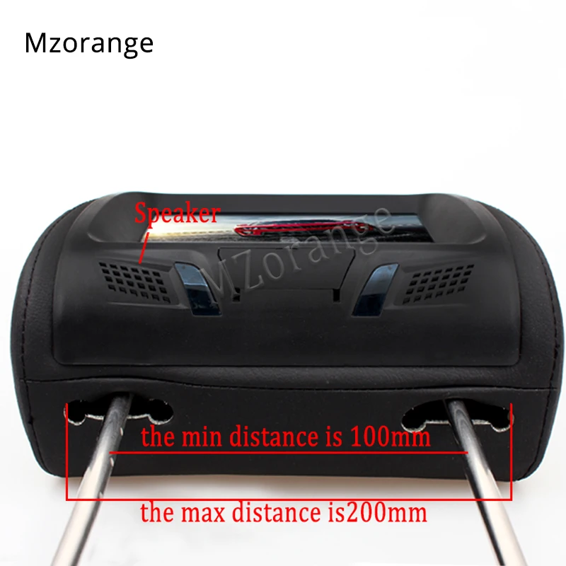 MZORANGE 1 шт. 7 дюймов Автомобильный подголовник монитор TFT-LED экран Подушка монитор с AV USB SD MP5 FM динамик бежевый/черный SH7048-MP5