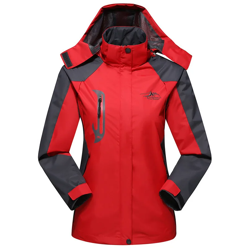 Весенняя Водонепроницаемая Женская куртка, Женская куртка для походов, ветрозащитная куртка для кемпинга, походов, альпинизма F16B - Цвет: red