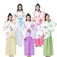 Традиционный костюм ханфу, 7 цветов, китайские танцевальные костюмы, костюмы для выступлений, китайский традиционный танцевальный костюм для женщин DL2858