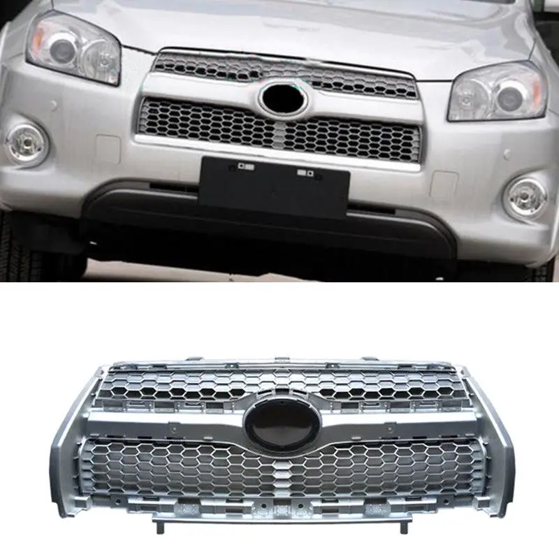 For Toyota RAV4 ACA37 2011 2013 Front Grill Grille silvery Baking