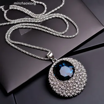 

Brand High-grade C round Sweater Chain Long Fashion Wild Autumn Winter Necklace Jewelry Women Jewelry Gift