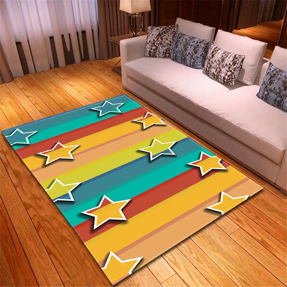 Скандинавские Романтические звезды ковёр для гостиной украшение для комнаты Девочки Коврик для детских игр мягкая фланелевая пена памяти чайный столик место коврики ковер