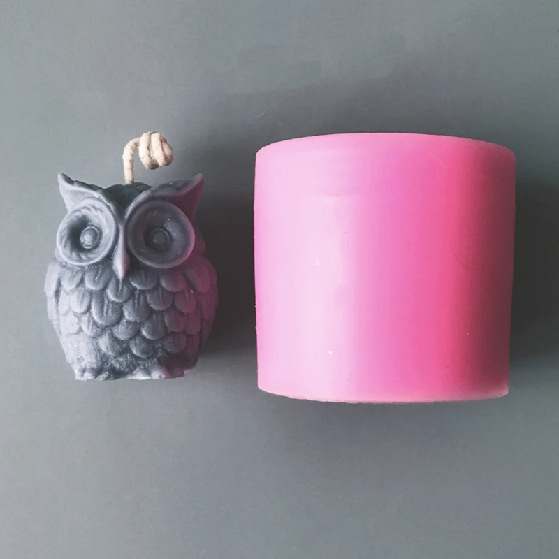 

Owl 3D Soap Mould Candles Melts Crafts Silicone New Hand Crafted Mold for hand-made cake decoration bread mousse jelly chocolate