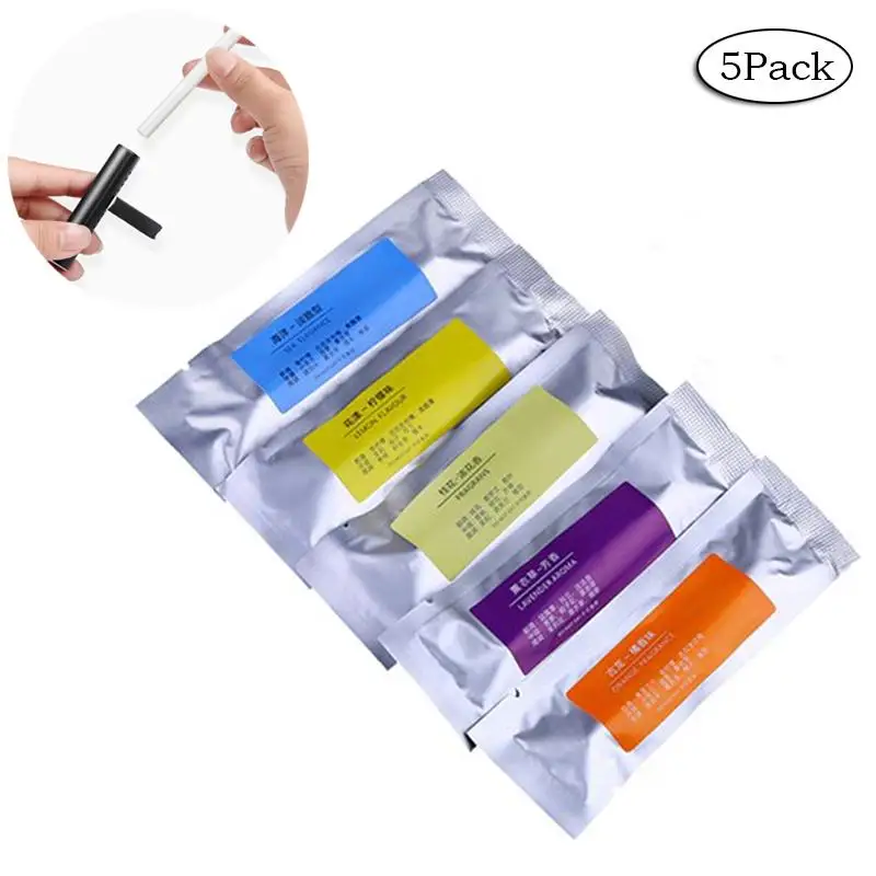 5 Pack Car Outlet Perfume Clip Solid Fragrance Supplement Stick Air Freshener Aromatherapy Interior Accessories LG003