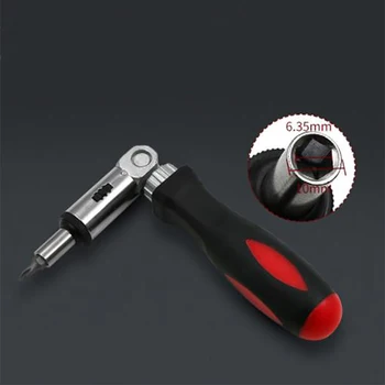

Multi-function ratchet screwdriver Angle variable 0-180 degrees Can be turned left and right 1/4 inch hex interface