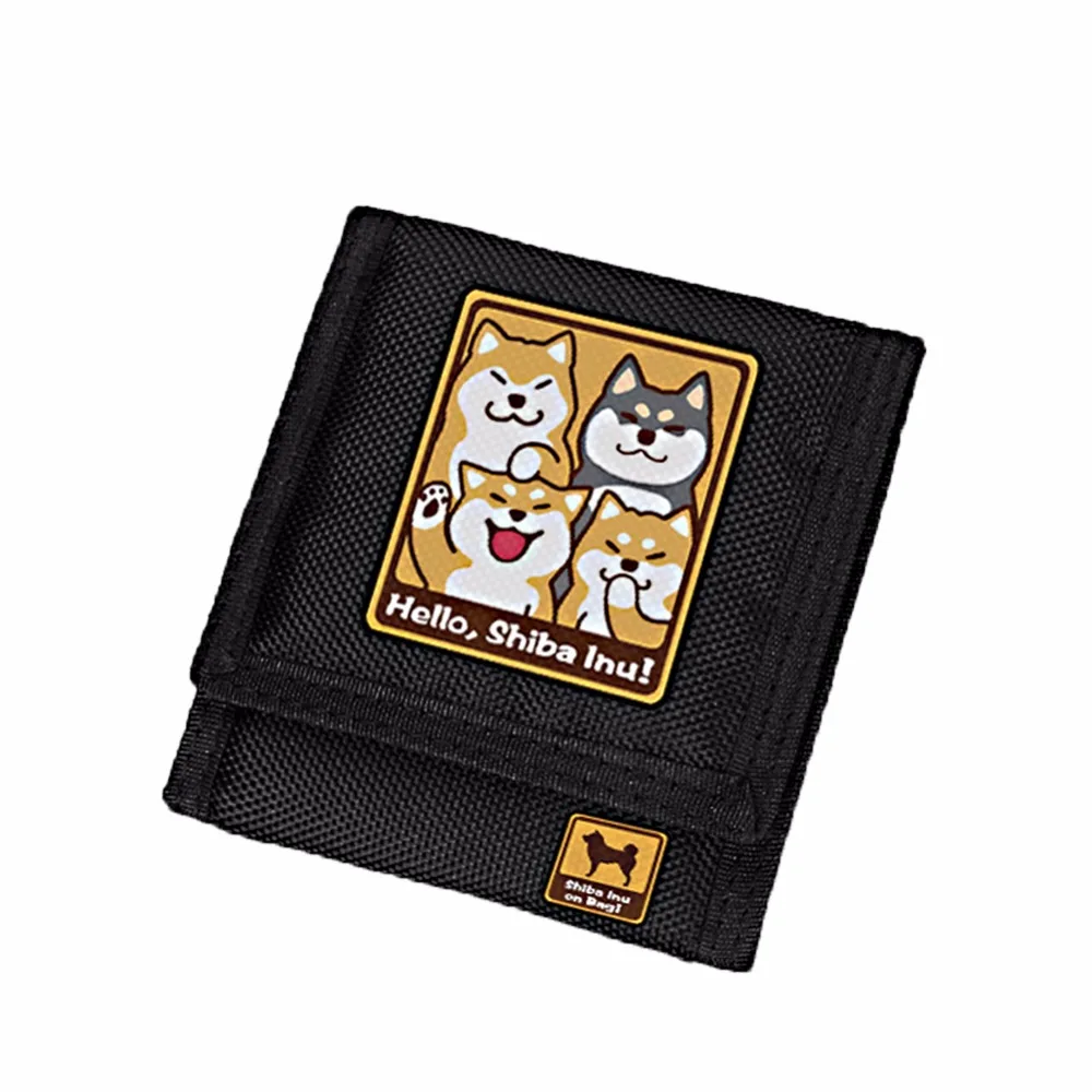 

Hello Doge Shiba Inu Wallet Velcro Short Purse Welsh Corgi Anime Wallets Children