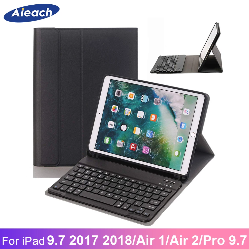 Чехол-клавиатура для iPad Air 1 2 для iPad чехол с карандашом кожаный силиконовый умный чехол для iPad Pro 9,7 Funda