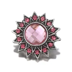 Кнопка 18 мм Цветок Hope защелки для браслетов Женские кнопки ювелирные изделия подходят для вечерние оптовая продажа