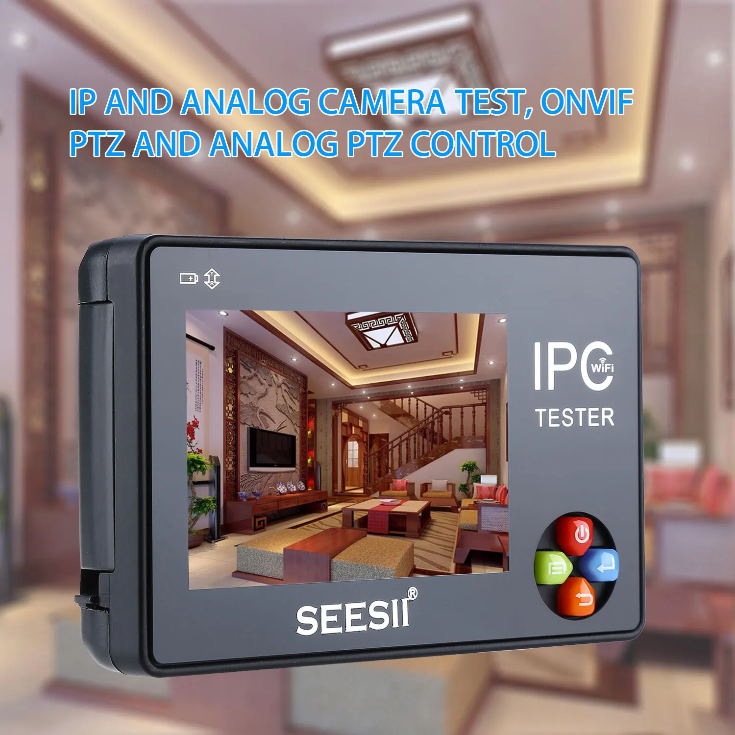 SEESII 3,5 дюймов 4K CCTV IP камера тест er монитор аналоговый CVBS ONVIF H.265 тест PTZ BNC NTSC/P управление Wifi сенсорный экран Аудио