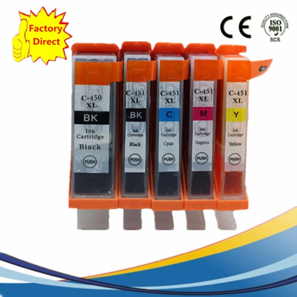 Пакет PGI-450 CLI-451 PGI-450XL PGI 450 PGI450 Замена чернильных картриджей для Canon Pixma MX 924 IX 6540 6840