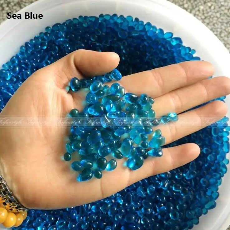 50 г K5 голубой стеклянный гравий камень зеленый цветной глазурь рок аквариумный аквариум Декор натуральный кварц камни и кристаллы