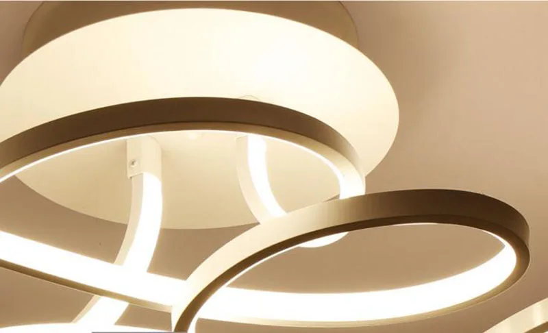 Светодиодный потолочный светильник простой Современная атмосфера дома гостиная лампа личность Черный и белый цвета спальня светодиодные