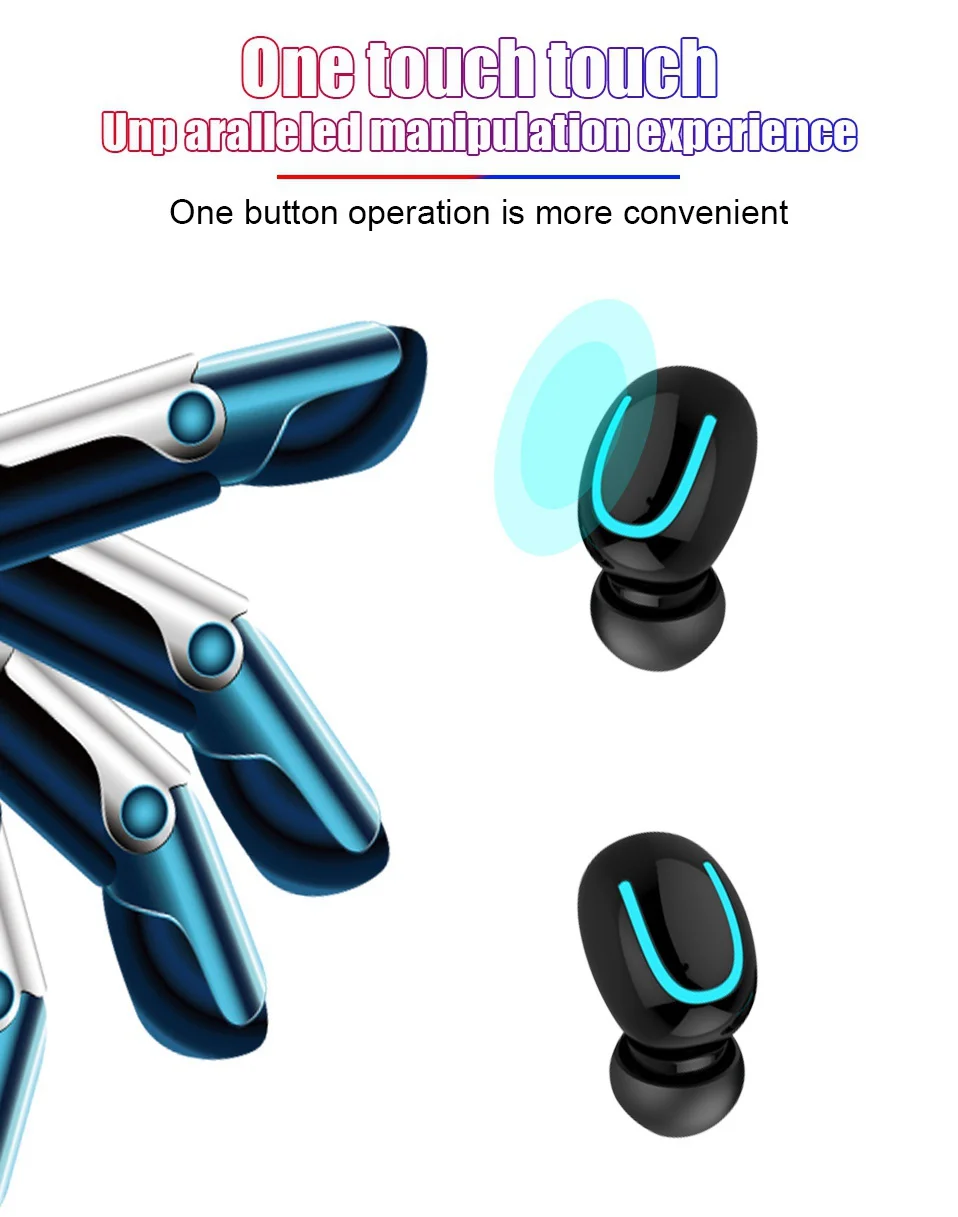 WHaY TWS 5.0 Bluetooth Headphones Wireless Earphone Stereo Earbuds Headset with Mic Charging Box for Phone Bluetooth Earphones   (9)