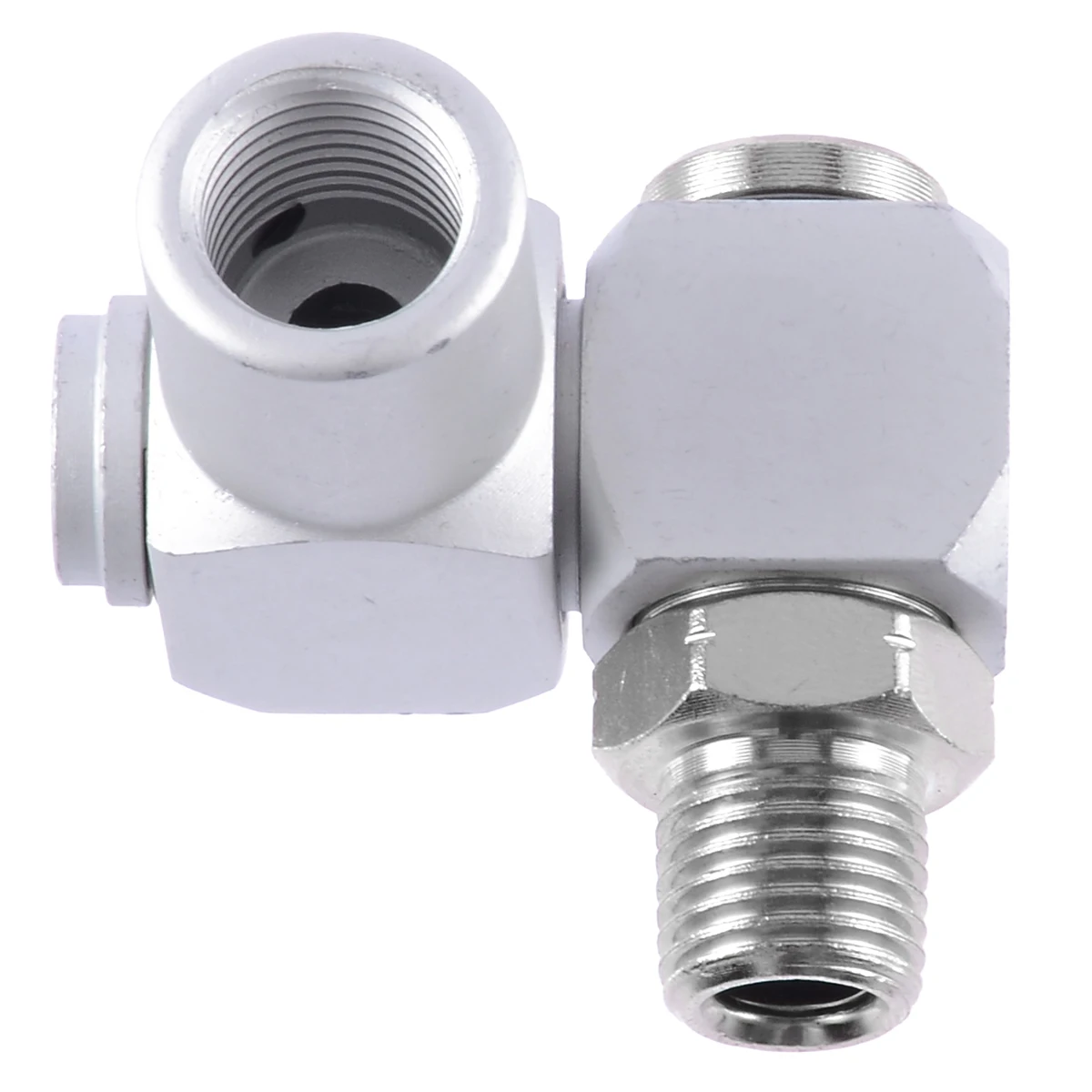 Mayitr Universal 360 Swivel Air Hose Connectors Fittings 1/4 Inch Air Hose Adapter Hardware Parts