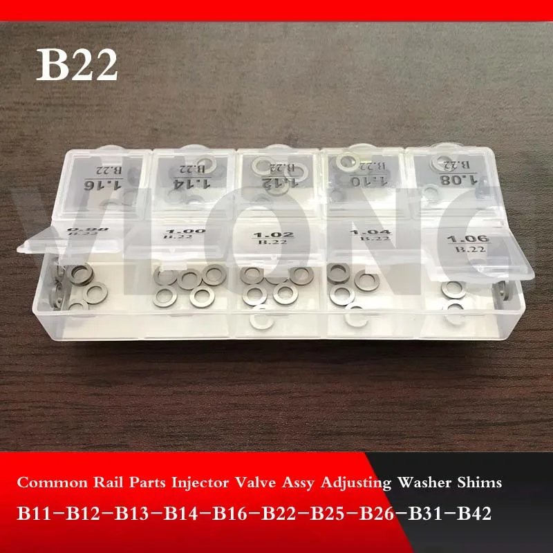 B22 4.8mm/7.7 mm Adjustable Gasket Common Rail Injector Adjusting Washers Shims Gasket Repair Kits 50pcs/Lot