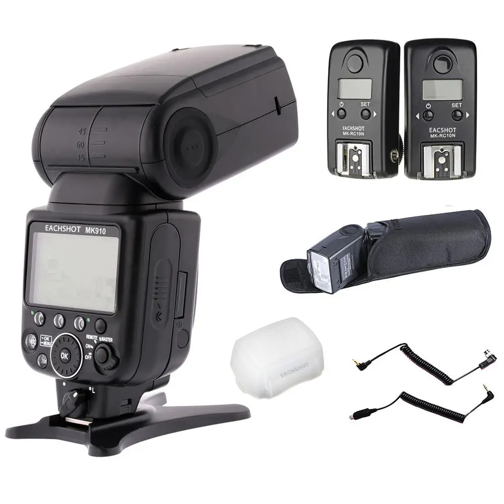 

Meike MK-910 i-TTL HSS Flash Speedlight + RC10N HSS TTL Flash Trigger for Nikon