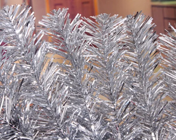 4 размера елка Санта-Клауса ПВХ Рождественская елка Серебряная Рождественская елка Рождественские принадлежности и рождественские украшения MCC241-243
