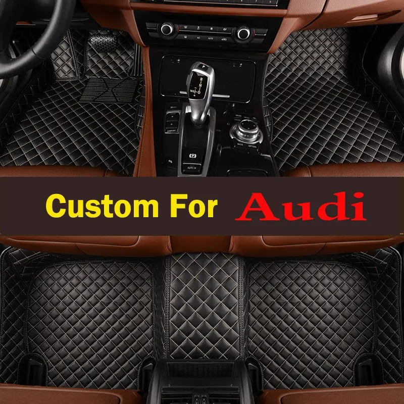 

Car Girl Red Carpet New For Audi A5 2010-2017 Leather Car Floor Mats Waterproof Mat