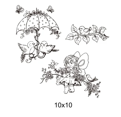 

Girl Transparent Clear Silicone Stamp Seal for DIY scrapbooking photo album Decorative clear stamps