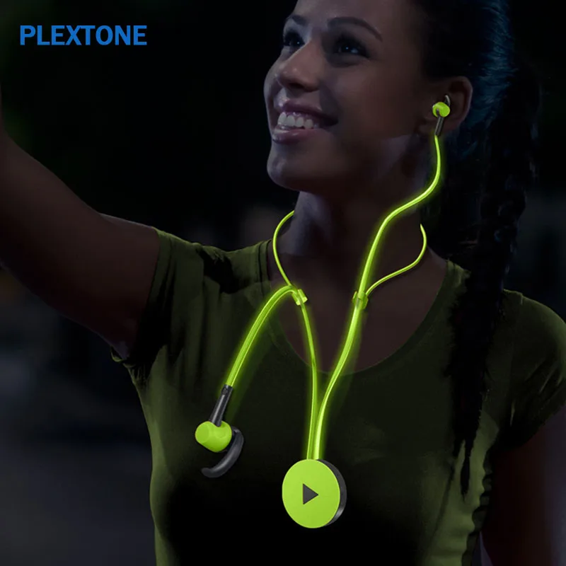 Bluetooth 4.2 Earphone Luminous LED Flash In-ear Earphones with Mic Stereo HIFI Earbuds for Phones Sports MP3 Players earplugs |