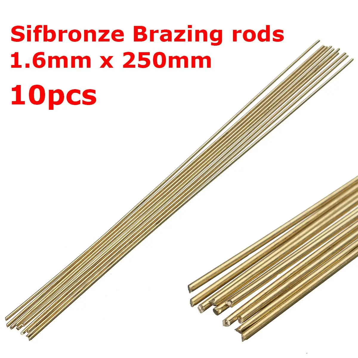 10pcs/lot Welding Solder Rods 250mmx1.6mm Gold Brazing Welder Rods for