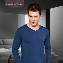 Осеннее и зимнее Новое мужское легкое роскошное шерстяное бесшовное термобелье с v-образным вырезом осенняя одежда молодежная тонкая секция