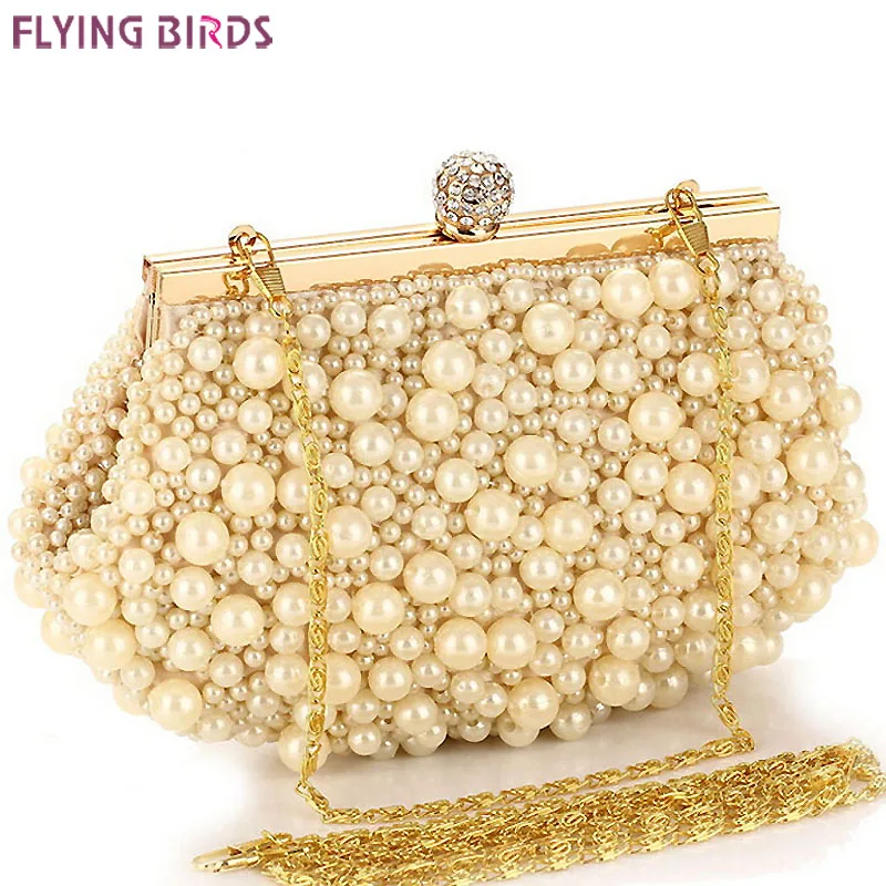 

FLYING BIRDS ! women handbags Beaded bag women bag clutch ladies chain evening bags messenger bags clutch pouch LS1430
