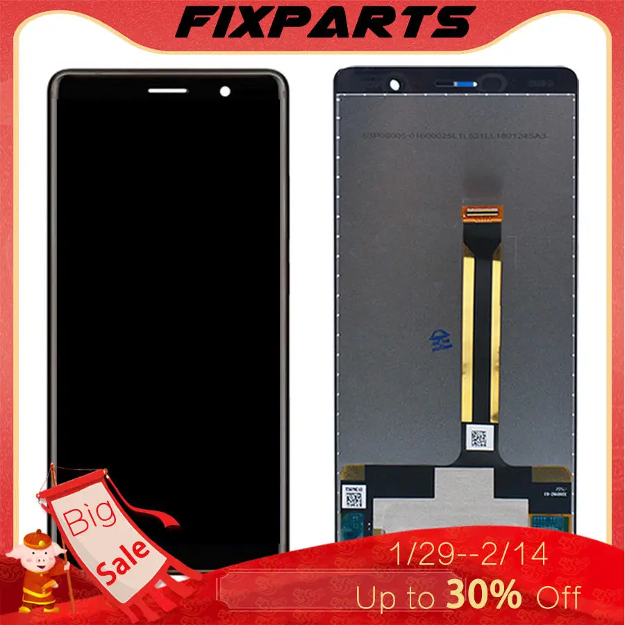 Amoled новый хороший дисплей для Nokia 7 Plus LCD 7plus сенсорный экран дигитайзер E7 ЖК замена
