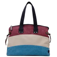 Women Handbags Canvas Patchwork High Quality Fashion Shoulder Bag Female Casual Travel Tote Bags Bolsa Feminina Sac A Main 2016