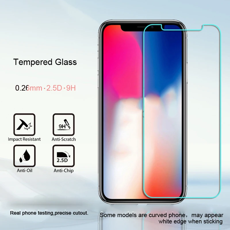 Закаленное стекло FSAW 9H на iPhone 7 Стекло 6 6S Plus 5 5S SE 4S Защитная пленка для экрана X XR XS