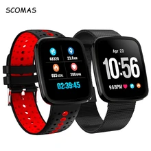 

SCOMAS Color Screen Smart Wristwatch Blood Pressure Oxygen Measure Sports Fitness Tracker Smart Watch for IOS Android Smartphone