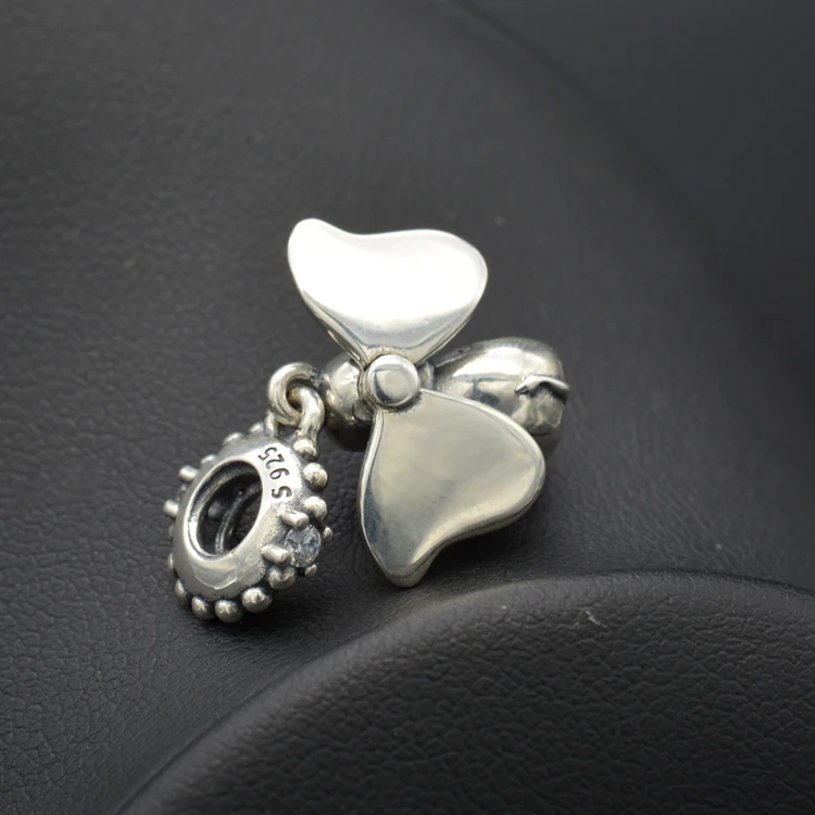 

New 925 Sterling Silver Charms elephant Blue Eyes Shine Ears Move Up Dumbo Pendant Beads Fit Bracelet Bangle Diy Jewelry
