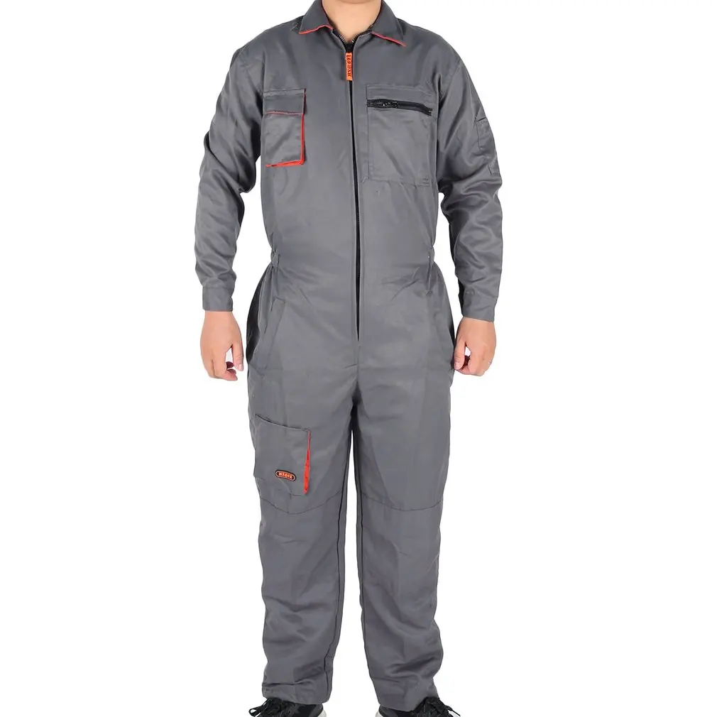 

Mens L/XL/XXL Work Conjoined Pants Workshop Overall Suit Coverall Boiler Suit Auto Repair Construction Machinery Breathable