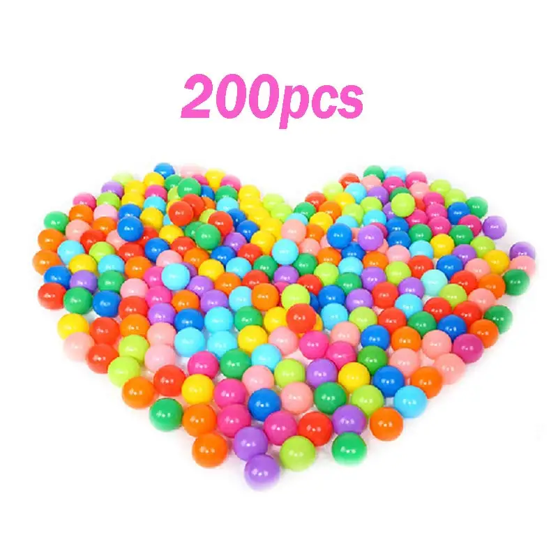Пластиковые шарики для детского бассейна, 200 шт,, цветные пластиковые шарики для бассейна - Цвет: 200pcs
