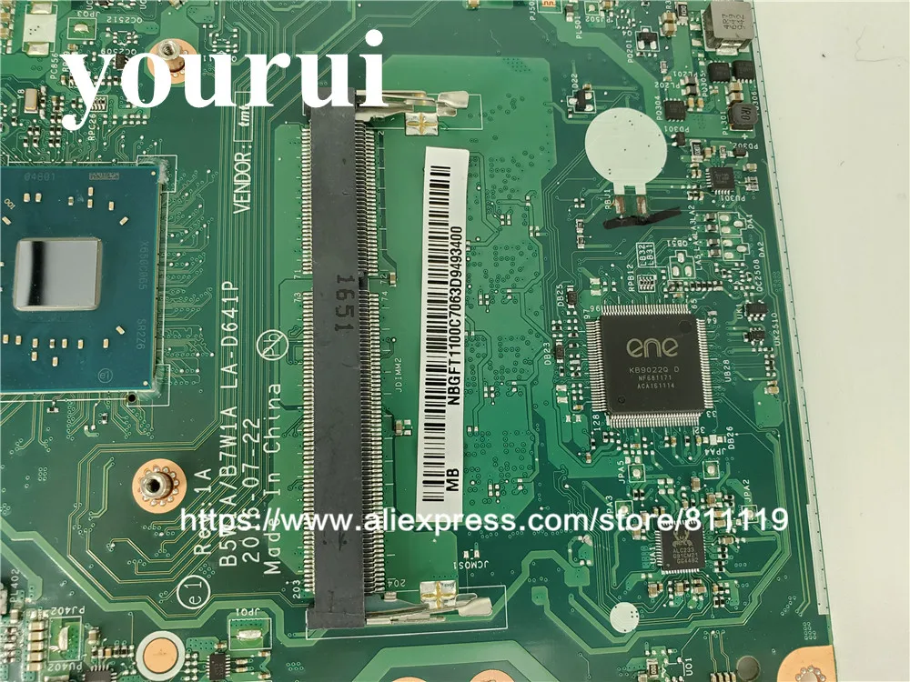 Для acer ES1-533 материнская плата для ноутбука с N3450 1,1 Ghz cpu NB. GFT11.00C NBGFT1100C LA-D641P MB протестированная Быстрая