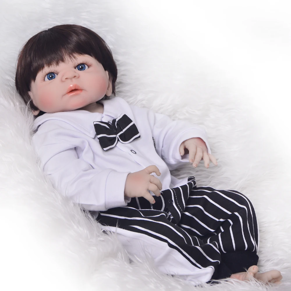 

Fashion Handsome Reborn Boy Babies Dolls 57cm Full Silicone Vinyl Newborn Dolls Realistic Prinss Bonecas Reborn Educational Toys