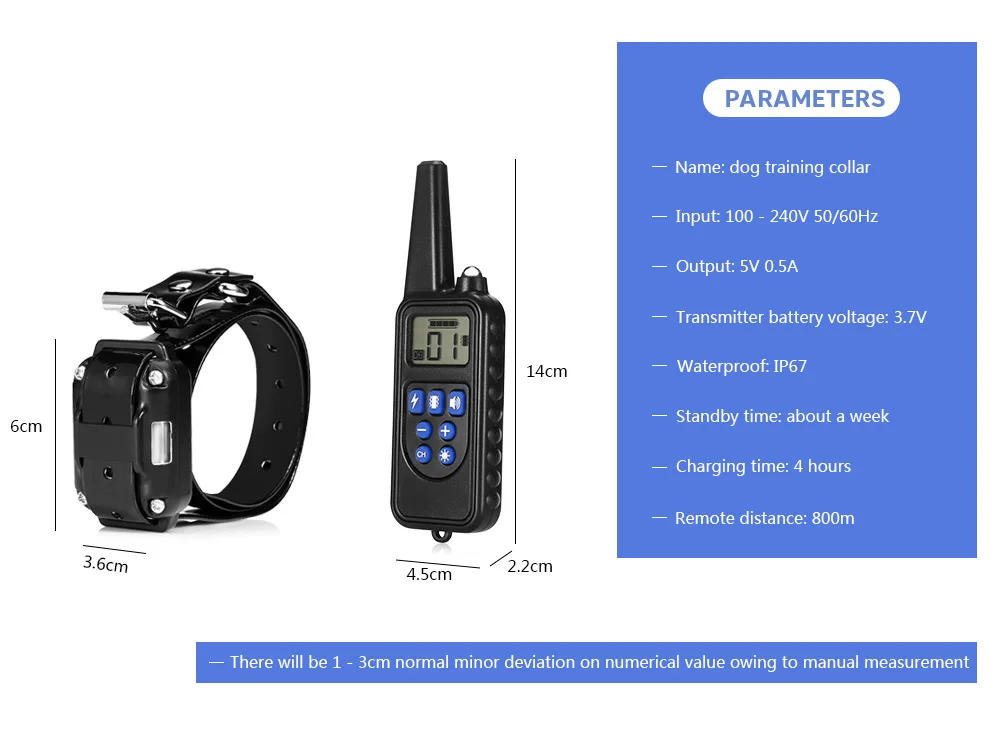 6,18 распродажа 880 800 м водонепроницаемый перезаряжаемый ошейник для дрессировки собак с пультом дистанционного управления ЖК-дисплеем