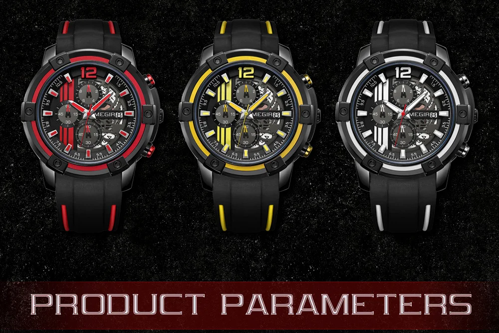 Люксовый бренд MEGIR мужские военные спортивные часы мужские кварцевые часы с датой мужские повседневные силиконовые наручные часы Relogio Masculino