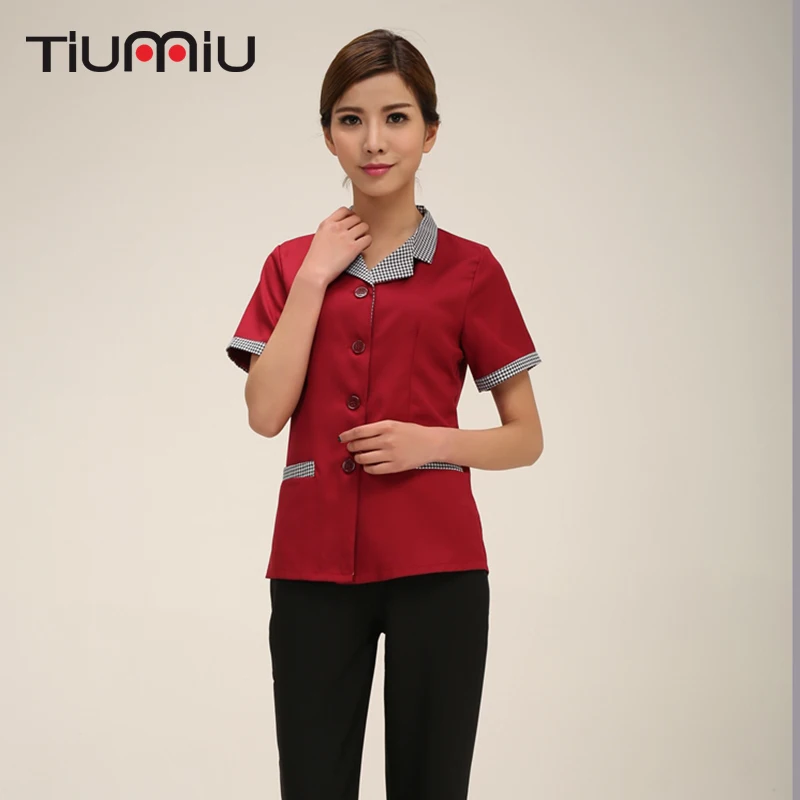 

New Summer Cleaning Clean Short-sleeved Work Uniforms Collar West Cleaning Service Staff Men and Women Cleaning Service Uniforms