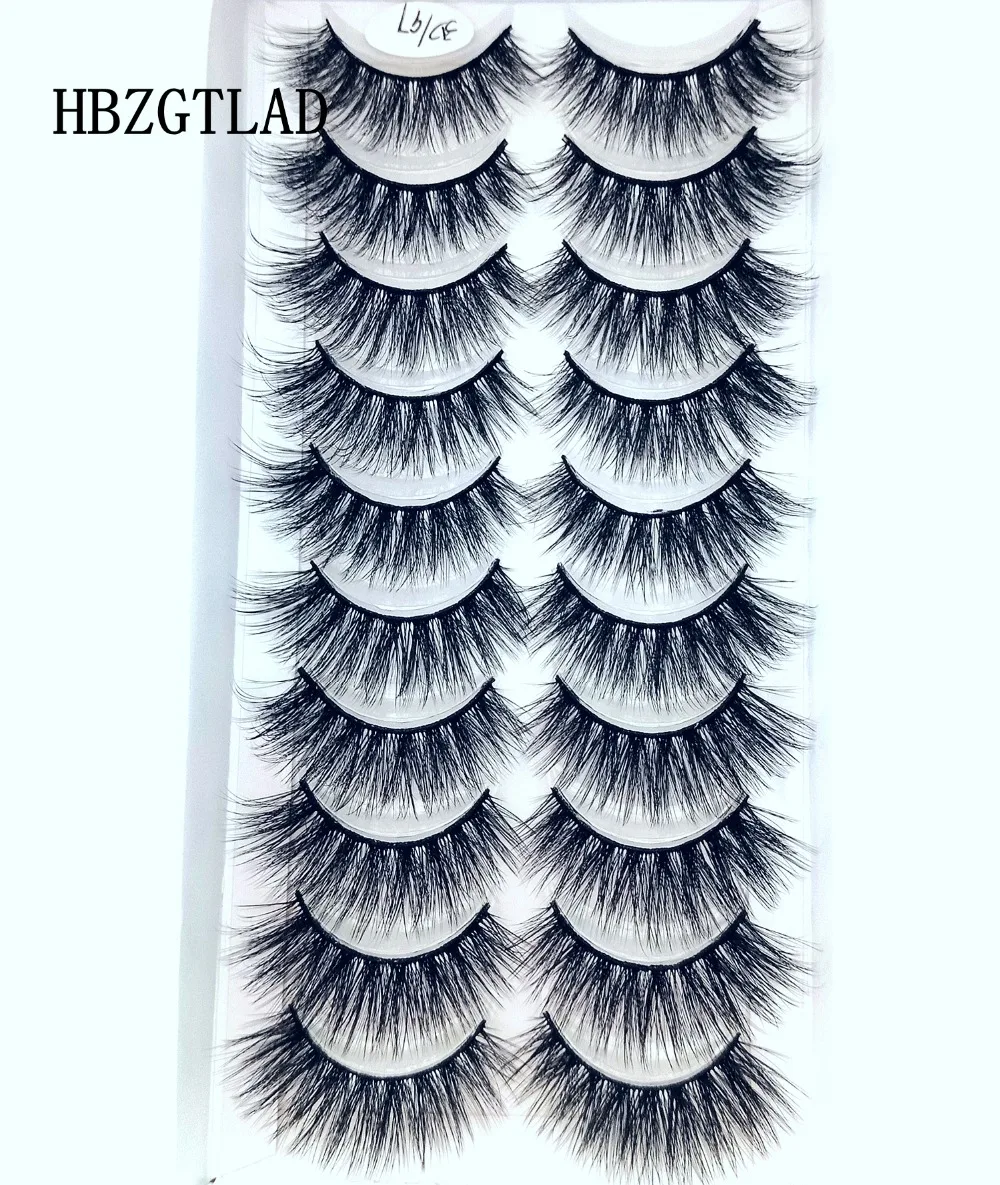 Hbzgtlad 10 пар натуральные накладные ресницы длинный макияж 3d норковые ресницы, наращивание ресниц норковые ресницы для красоты 97