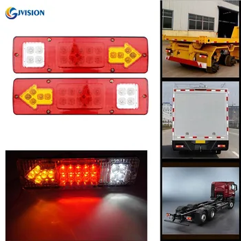 

12V 24V Truck LED Tail light Rear lamp Stop Reverse Safety Indicator fog lights for Trailer Truck Lorries Vans Car Taillights